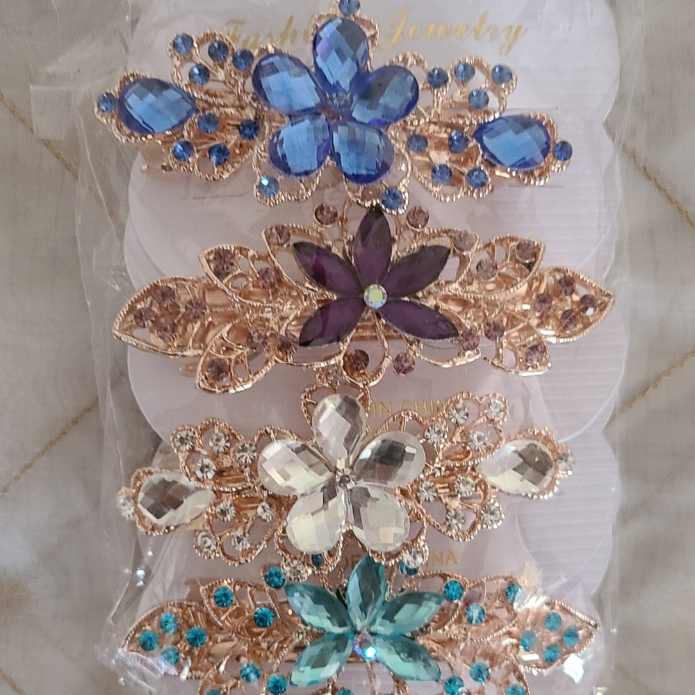 Hair Barrettes. 4 different colors.